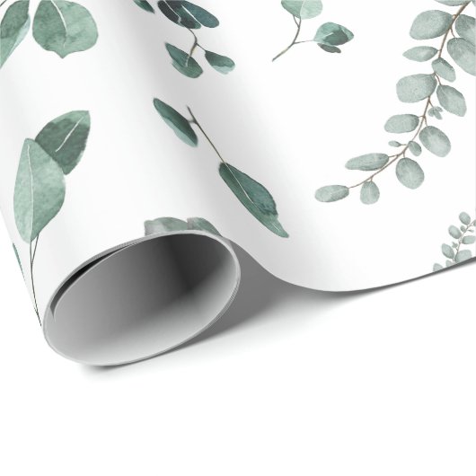 Groen Eucalyptusverlooppapier Cadeaupapier (Rol Hoek)