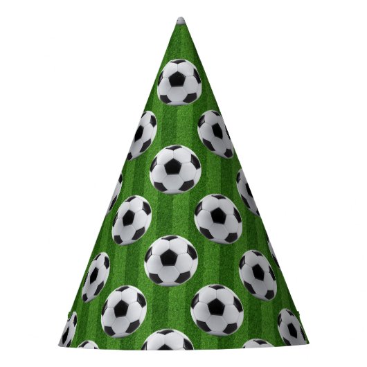 Groen Europees Voetbalpatroon Feesthoedjes (Voorkant)