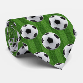 Groen Europees Voetbalpatroon Stropdas