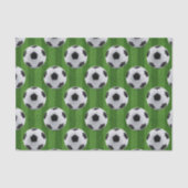 Groen Europees Voetbalpatroon Tissuepapier (Voorkant)