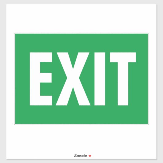 Groen EXIT-teken vinylsticker voor vluchtroute Sticker (Vel)