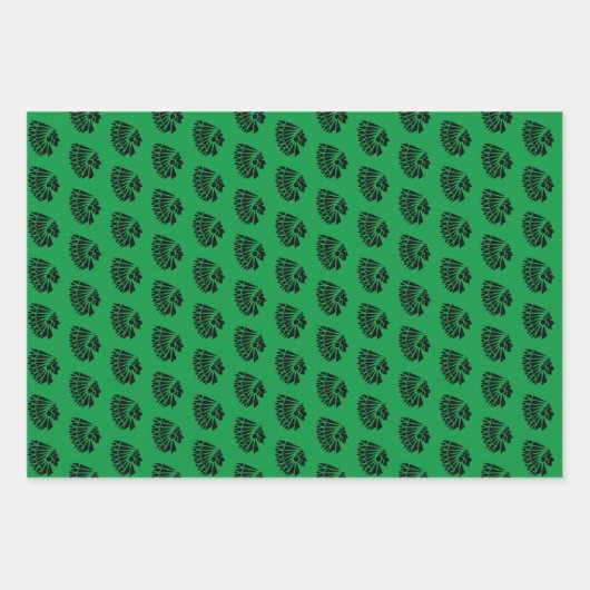 Groen F-15E Strike Eagle Chief Squadron Inpakpapier Vel (Voorkant 3)