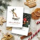 groen Familie Kerstfoto Feestdagenkaart<br><div class="desc">Deze kerst zal een beetje helderder zijn met deze moderne,  -achtige waterverf groen vakantieseizoen kaarten van onze moderne Vintage kerst collectie hierboven.</div>