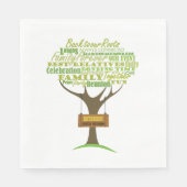 Groen Familie Reünie Papier Napkin Servet (Voorkant)