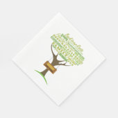 Groen Familie Reünie Papier Napkin Servet (Hoek)