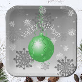 Groen Fancy kerstpapier Bord