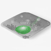 Groen Fancy kerstpapier Bord (Gebogen)
