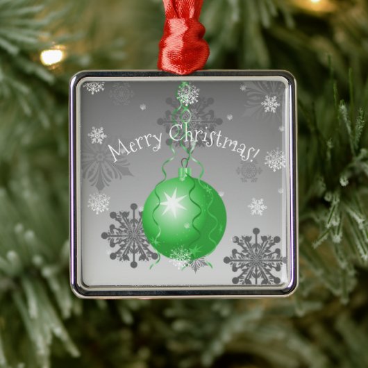 Groen Fancy kerstsierkeramiek Metalen Ornament (Boom)