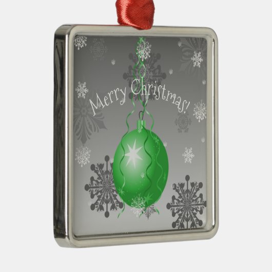 Groen Fancy kerstsierkeramiek Metalen Ornament (Rechts)