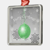 Groen Fancy kerstsierkeramiek Metalen Ornament (Links)