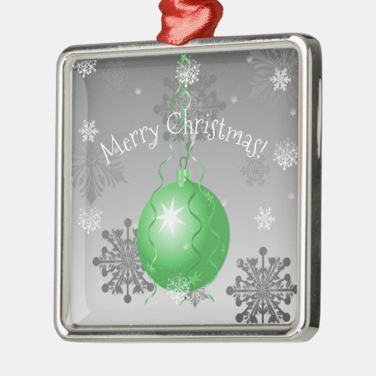 Groen Fancy kerstsierkeramiek Metalen Ornament (Links)