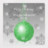 Groen Fancy kerstsierlabel Labels (Design 1)