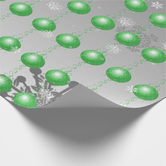Groen Fancy kerstsierpapier Cadeaupapier (Hoek)