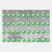 Groen Fancy kerstsierpapier Inpakpapier Vel (Voorkant 3)