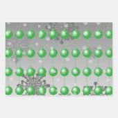 Groen Fancy kerstsierpapier Inpakpapier Vel (Voorkant)