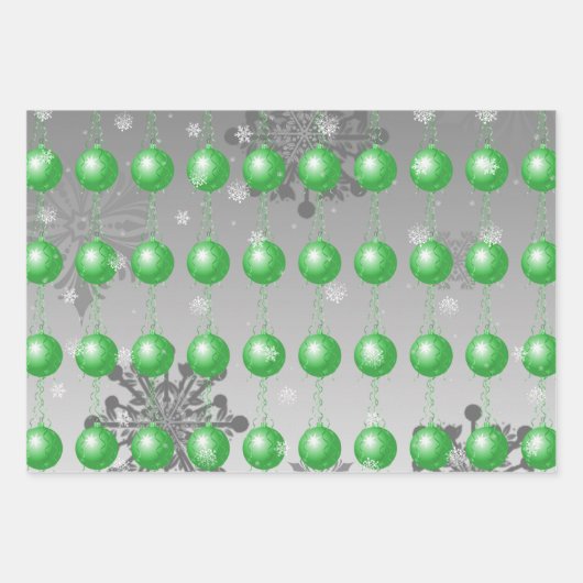 Groen Fancy kerstsierpapier Inpakpapier Vel (Voorkant)