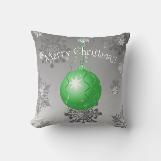 Groen Fancy kerstsierSierkussen Kussen (Voorkant)