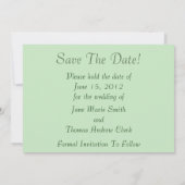 Groen Fancy sparen de Datum Save The Date (Achterkant)