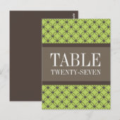 Groen Fancy Tabelnummer Briefkaart (Voorkant / Achterkant)