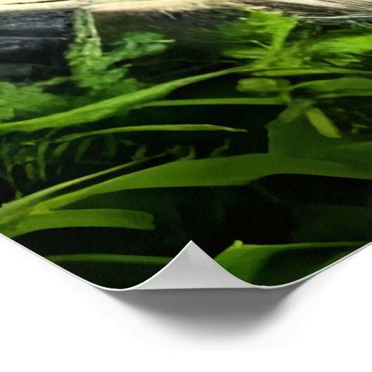 Groen fantasiebeest in het bos | AI Art Poster (Hoek)