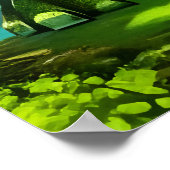 Groen fantasiekarakter | AI Art Poster (Hoek)