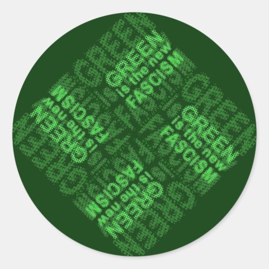 Groen fascisme ronde sticker (Voorkant)