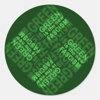 Groen fascisme ronde sticker