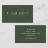 Groen Faux Croc-Visitekaartje Visitekaartje (Voorkant / Achterkant)