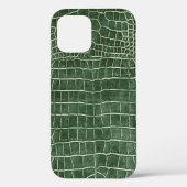 Groen Faux Crocodile Leather Case-Mate iPhone Case (Achterkant)