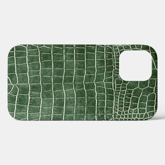 Groen Faux Crocodile Leather Case-Mate iPhone Case (Achterkant (horizontaal))