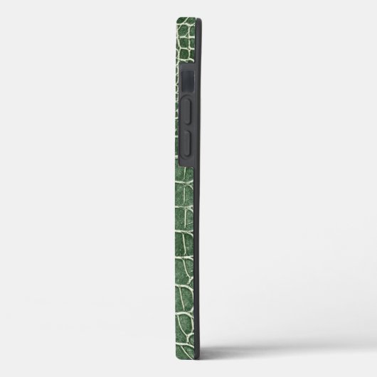 Groen Faux Crocodile Leather Case-Mate iPhone Case (Achterkant / Links)