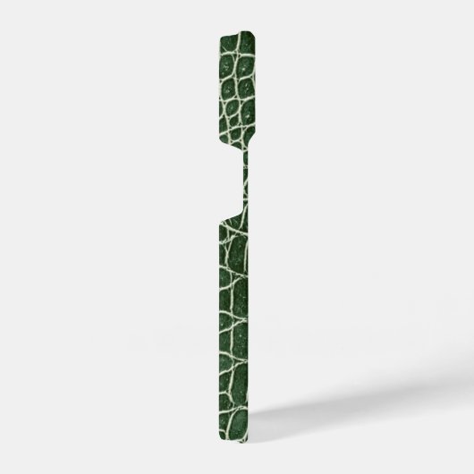 Groen Faux Crocodile Leather iPhone Hoesje (Rechterkant)
