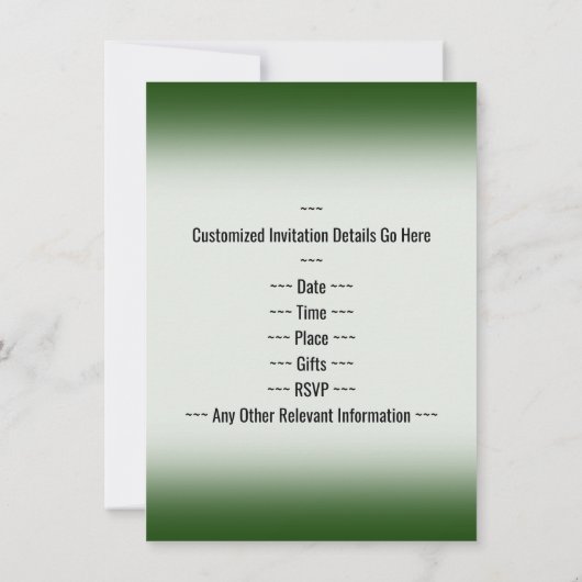 Groen, Faux Gold 10e verjaardag viering + naam Kaart (Achterkant)