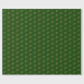 Groen, Faux Gold 1st (eerste) Event Wrapping Paper Cadeaupapier (Vlak)