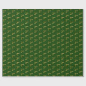Groen, Faux Gold 2e (tweede) Event Wrapping Paper Cadeaupapier (Vlak)