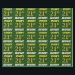 Groen, Faux/Imitation Gold, 21st BIRTHDAY Cadeaupapier<br><div class="desc">Dit het verpakken document ontwerp kenmerkt een bericht zoals "STEPHEN's 21st BIRTHDAY!", met de "21st"met een faux/imitatie gouden - als kleurenverschijning, en met de naam en "BIRTHDAY"in een leuke, vette doopvont. De naam is aanpasbaar en de achtergrond is groen gekleurd. Een dergelijk artikel zou misschien gebruikt kunnen worden bij het...</div>
