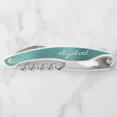 Groen Faux, metalen aangepast script Kurkentrekker (Achterkant)