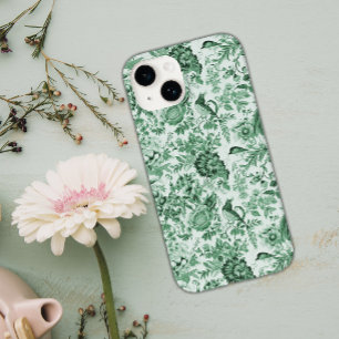Groen fazanten Floral Toile de Jouy Case-Mate iPhone 14 Hoesje