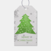 Groen feestelijk kerstboomgeschut Label Cadeaulabel (Voorkant)