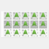 Groen feestelijk kerstboomlabel labels (Vel)