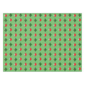Groen Feestelijk Paddestoelen Tafelkleed (Voorkant (Horizontaal))