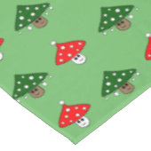 Groen Feestelijk Paddestoelen Tafelkleed (Gekanteld)