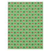 Groen Feestelijk Paddestoelen Tafelkleed (Voorkant)