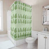 Groen Ferns Pattern Shower Curtain Douchegordijn (In situ)