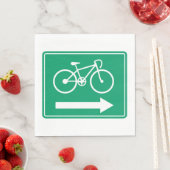 Groen Fietspad Pijl Naar Rechts Richtingsbord Servet (Insitu)