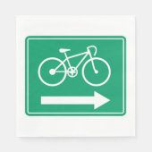 Groen Fietspad Pijl Naar Rechts Richtingsbord Servet (Voorkant)