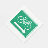 Groen Fietspad Pijl Naar Rechts Richtingsbord Servet (Hoek)