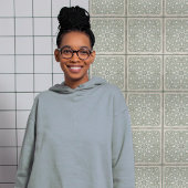 Groen Filigraan Backsplash Bad open haard Repro Tegeltje