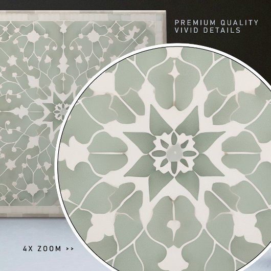 Groen Filigraan Backsplash Bad open haard Repro Tegeltje