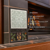 Groen Filigraan Backsplash Bad open haard Repro Tegeltje